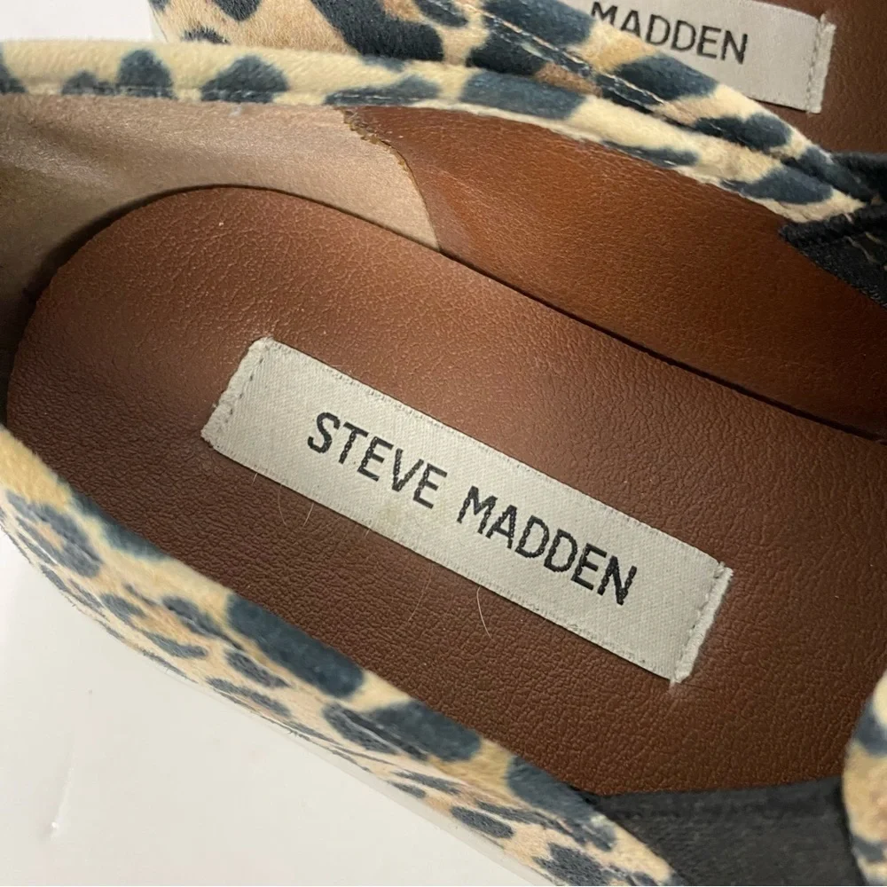 Steve Madden Safary Leopard animal cheetah print slip on sneakers shoes